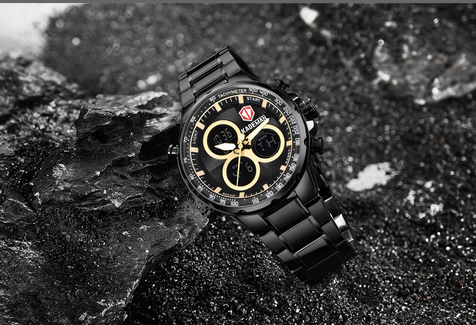 Luxury Brand KADEMAN Men Sports Watches Men's Waterproof LED Digital Quartz Clock Male Military Stainless Steel Wrist Watch (20)