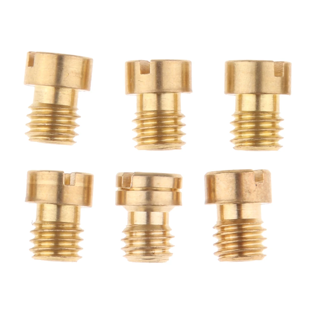 6pcs M5x0.80 Carburetor Main Jet Kit For Keihin PWK FCR OKO KOSO 105 ... 118