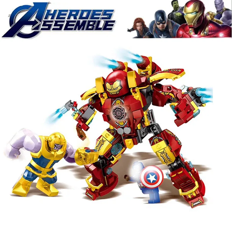 

Sy1340 Marvel The Avengers Endgame Iron Man Smash Hulk Buster Building Blocks Toys For Children Hulkbuster Mk46 B821
