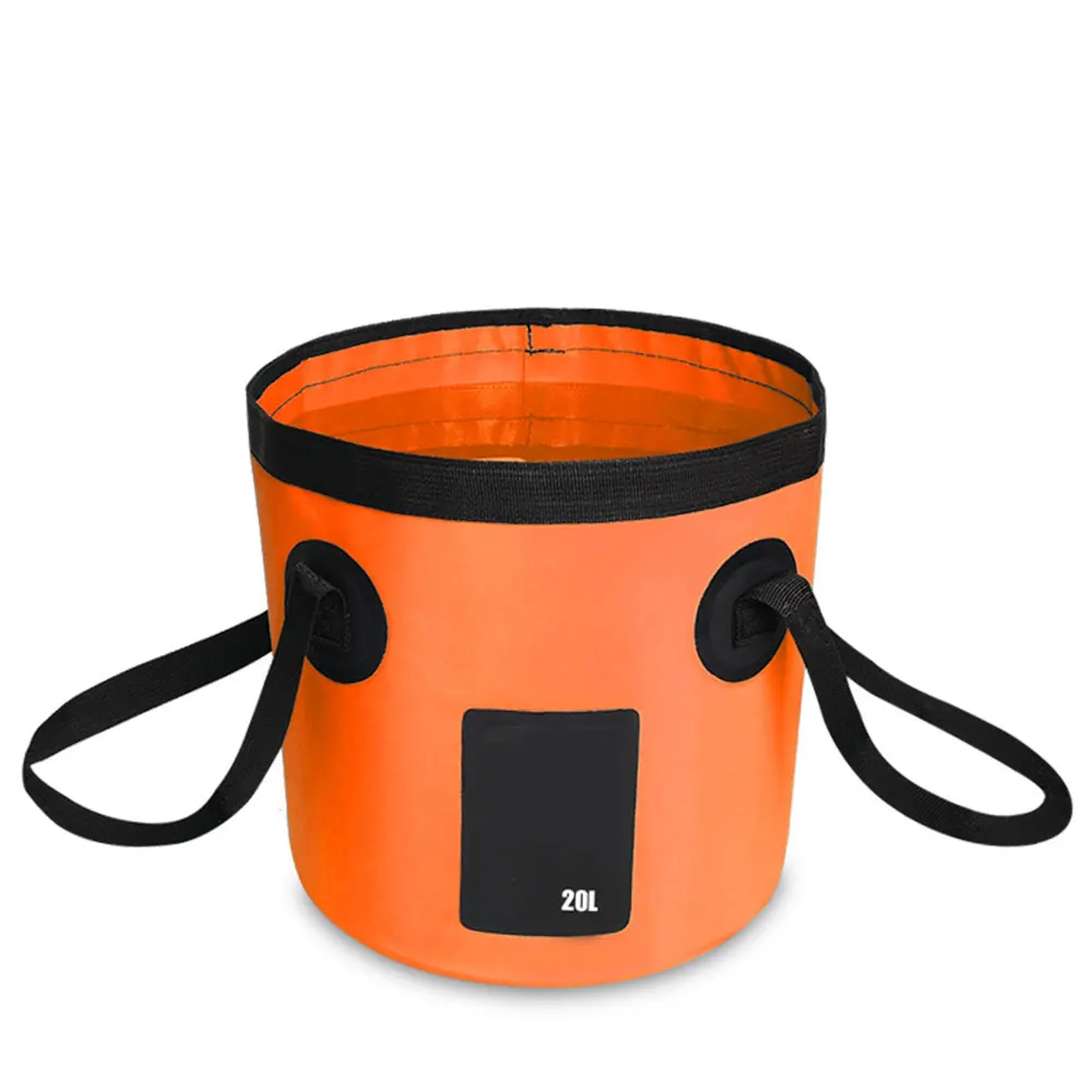 Practical 5 Color Waterproof Fabric Wash Basin Camping Folding Bucket Fishing Bucket Outdoor Collapsible Sink