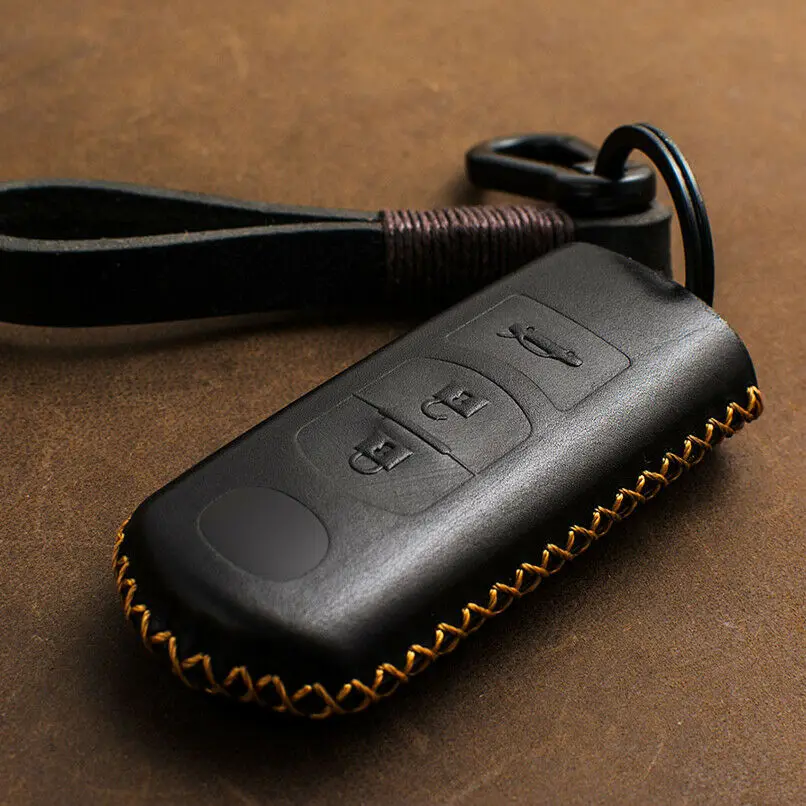Натуральная кожа дистанционного ключа автомобиля чехол Обложка для Mazda 2 3 6 Axela Atenza CX-5 CX5 CX-7 CX-9 Smart 2/3 кнопки