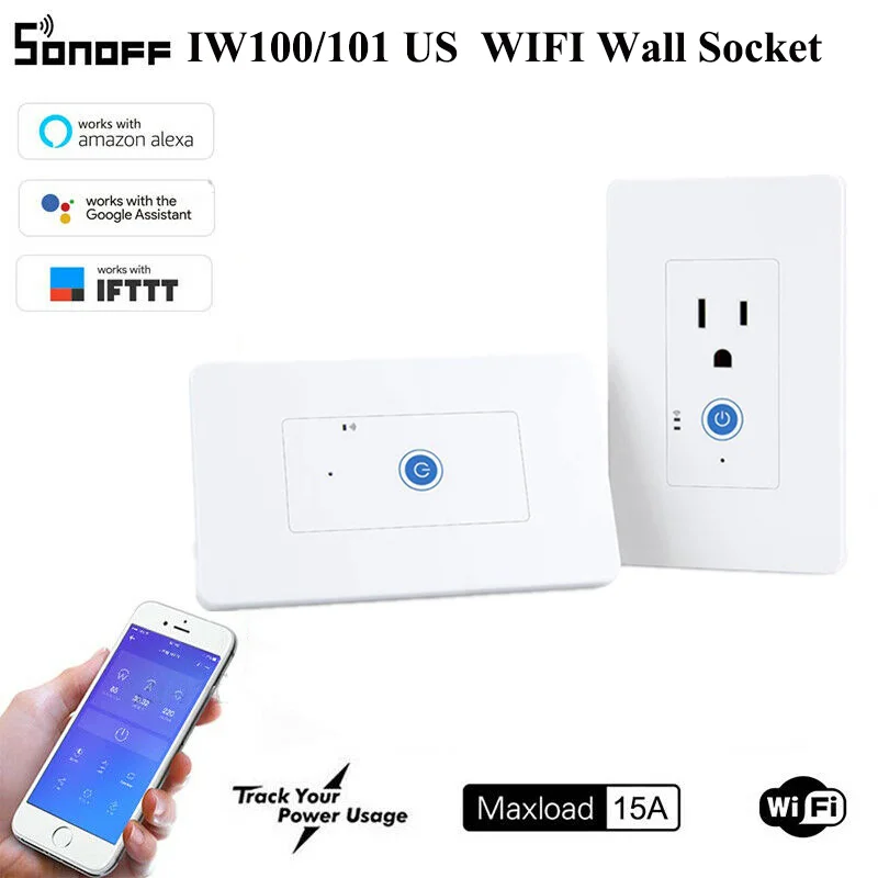 TIPTOP IW100/IW101 США Wi Fi Смарт контроль мощности Настенный розетка переключатель