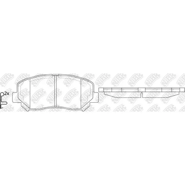 Колодки дисковые передние Mazda CX-5 2.0/2.0D 11 NIBK PN25000