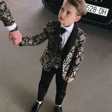 Suits Pants Vest Wedding-Tuxedos Formal Kid Shawl Lapel Jacket Little-Boys Boy's 