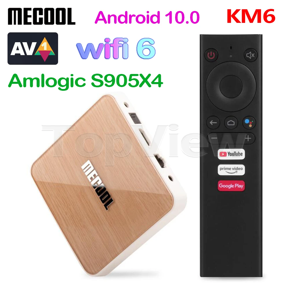 ТВ-приставка Mecool KM6 Amlogic S905X4 Android 10 Wi-Fi 6 2 4 ГГц | Электроника