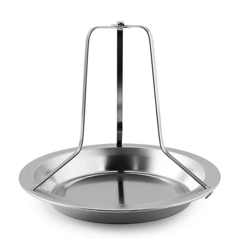 

Chicken Stand Stainless Steel Vertical Chicken Roaster Rack Beer Butt Chicken Holder with Drip Pan for Oven Grill