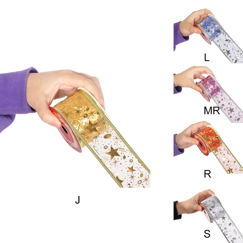 9 м Рождественская елка украшение подарочная оберточная лента бронзовые музыкальные ноты Рождественская лента DIY рождественские вечерние украшения для упаковки