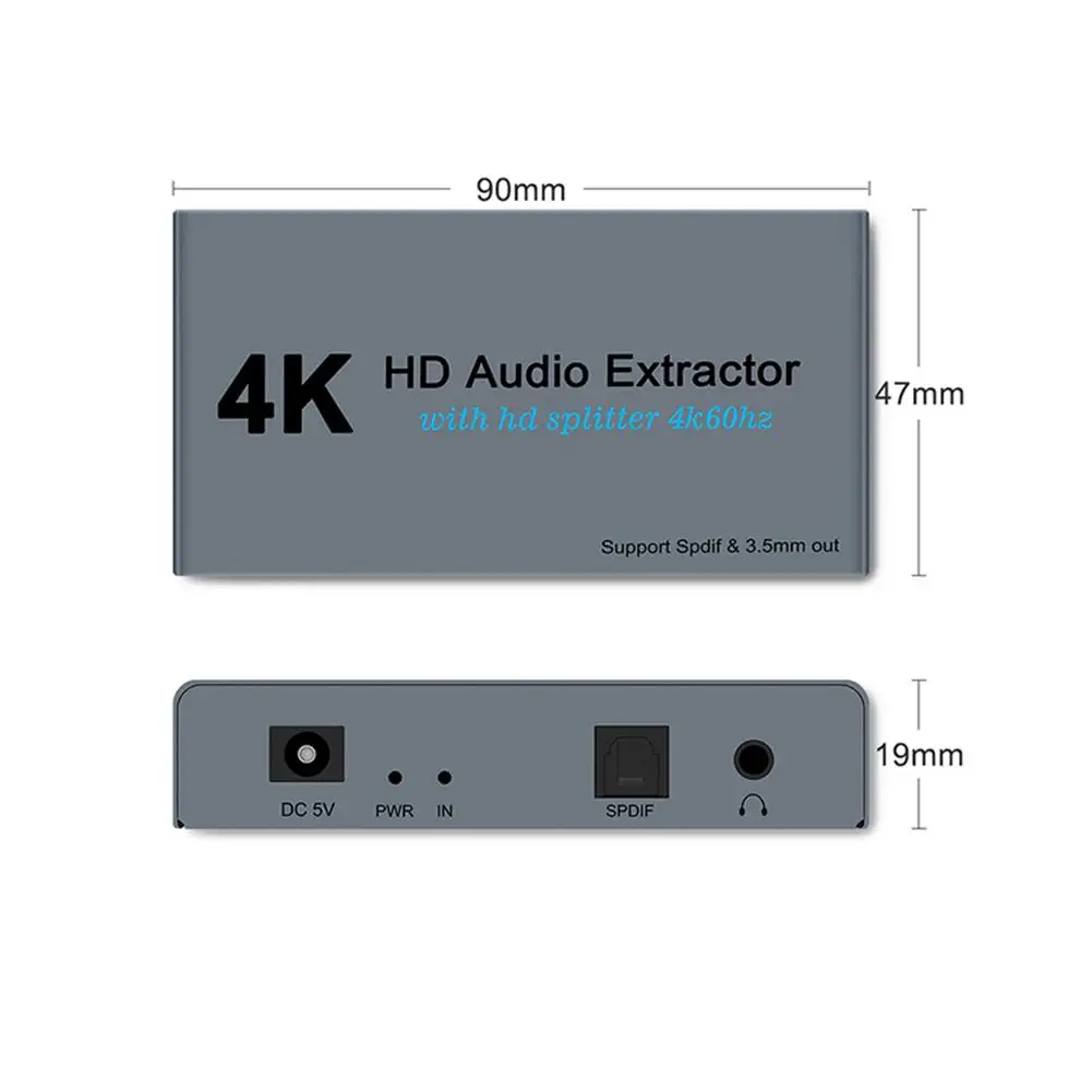 4K HDMI аудио экстрактор 5 1 преобразователь сплиттер адаптер SPDIF переключатель для