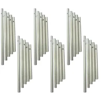 

30Pcs Wind Chime Tubes Set Different LengthSilver Tone Empty Wind Chime Making Kit For Home Garden Outdoor Hanging Decoration