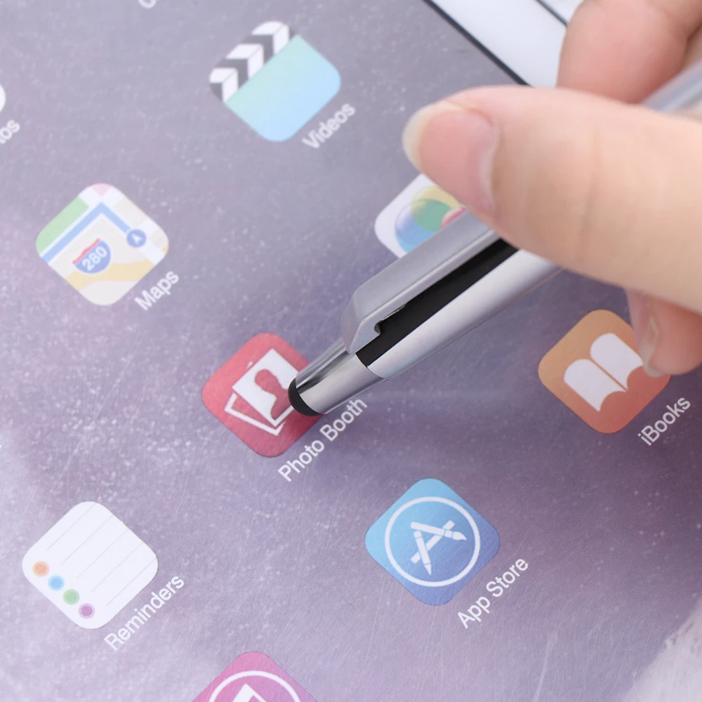 1Pc Dual-Use Stylus Touch Capacitive Pen Mobile Phone Universal Touch Screen Pen Ball Pen Waterborne Writing Supplies Gift Pen