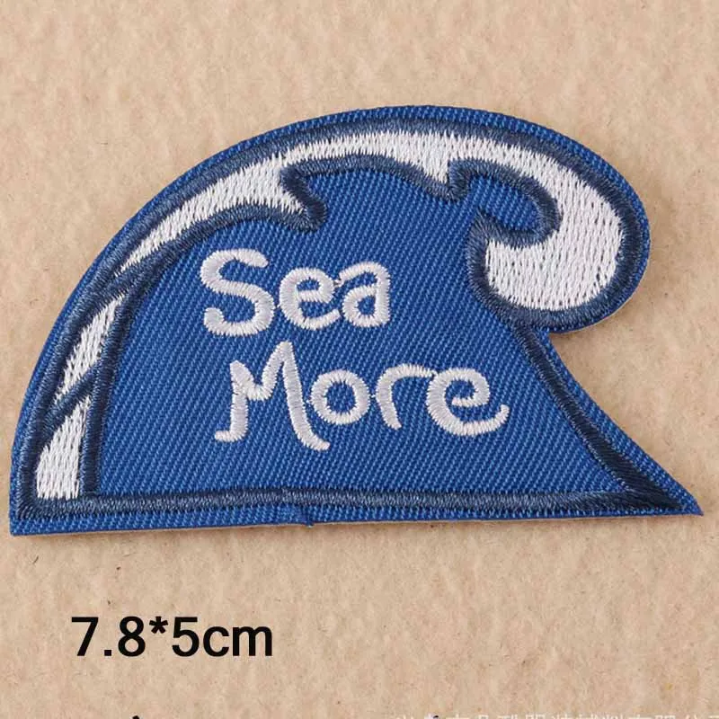Meer Ozean Tokio Kanagawa Osaka Welle Eisen auf bestickte Kleidung Surfen Patch für Kleidung Aufkleber Kleidungsstück Bekleidung Zubehör – Detail 3