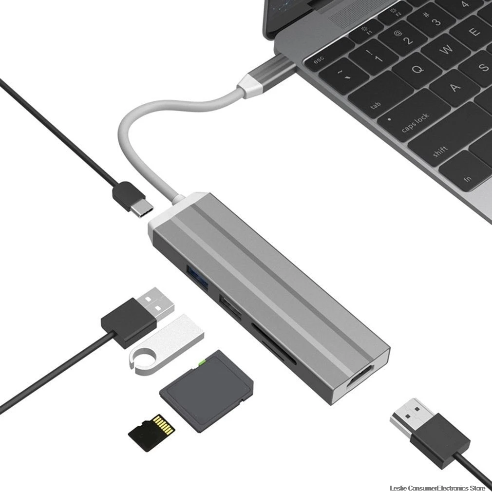 USB C концентратор USB-C HDMI адаптер Thunderbolt RJ45 3 концентратор USB для MacBook samsung Dex Galaxy S10/S9 USB-C