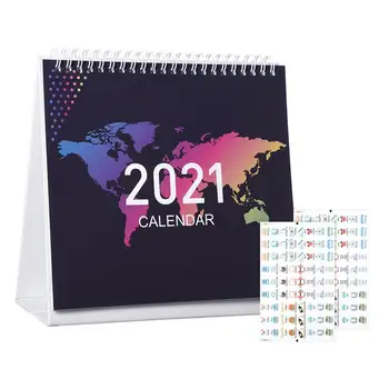 

2021 Desk Calendar Full Year Standing Flip 12 Months Daily Organizer Daily Planner Desk Calendar 2021 for Business School Office