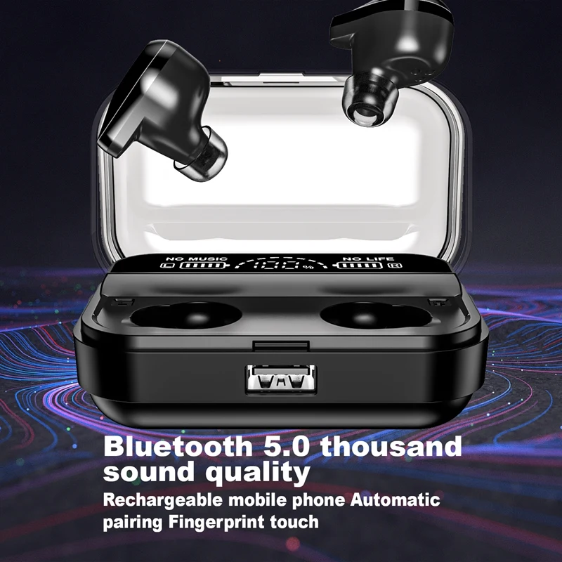 T10 TWS Bluetooth гарнитура с контактом отпечатков пальцев HD Стерео шумоподавление игровая гарнитура беспроводные Bluetooth наушники