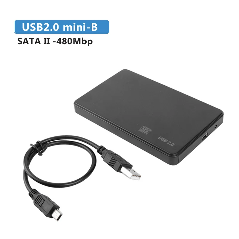 USB 2.0 SSD Case 2,5 дюймов SATA к USB 3,0 2,0 адаптер HDD SSD корпус коробка 5 6 Гбит/с жесткий диск вспомогательное устройство 2 ТБ HDD внешний диск для WIndows OS - Цвет: USB 2.0 SSD Case