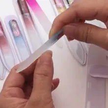 

Durable Professional Manicure Shop Hand Woman Frosting Pattern Glass Handle Nail File