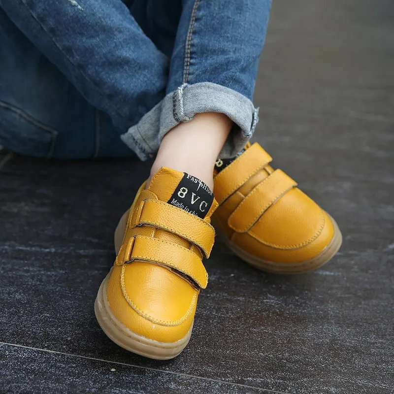 Натуральная кожа мальчики школьная обувь для детей платье Повседневная Свадебная обувь Дети Оксфорд банкет желтый корова мышцы Лоферы обувь