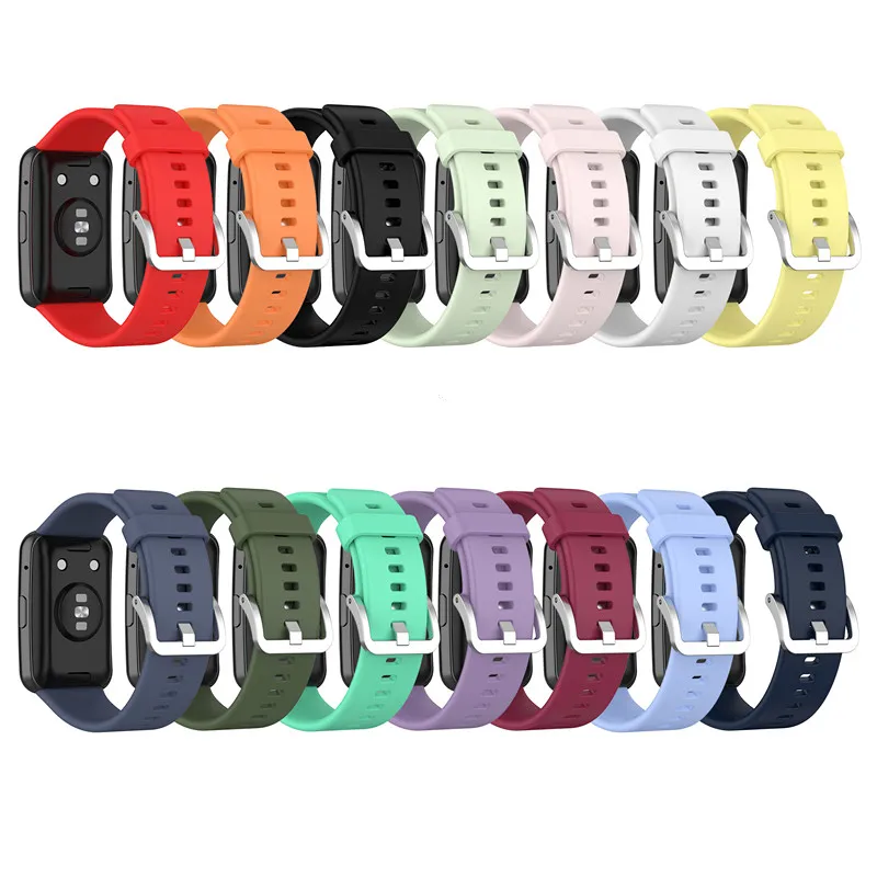Силиконовый сменный ремешок для Huawei Watch Fit часов TIA B09/TIA B19 спортивный браслет на