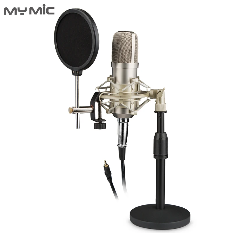 

My Mic UP890Z condenser recording studio microphone with desktop stand kit for recording