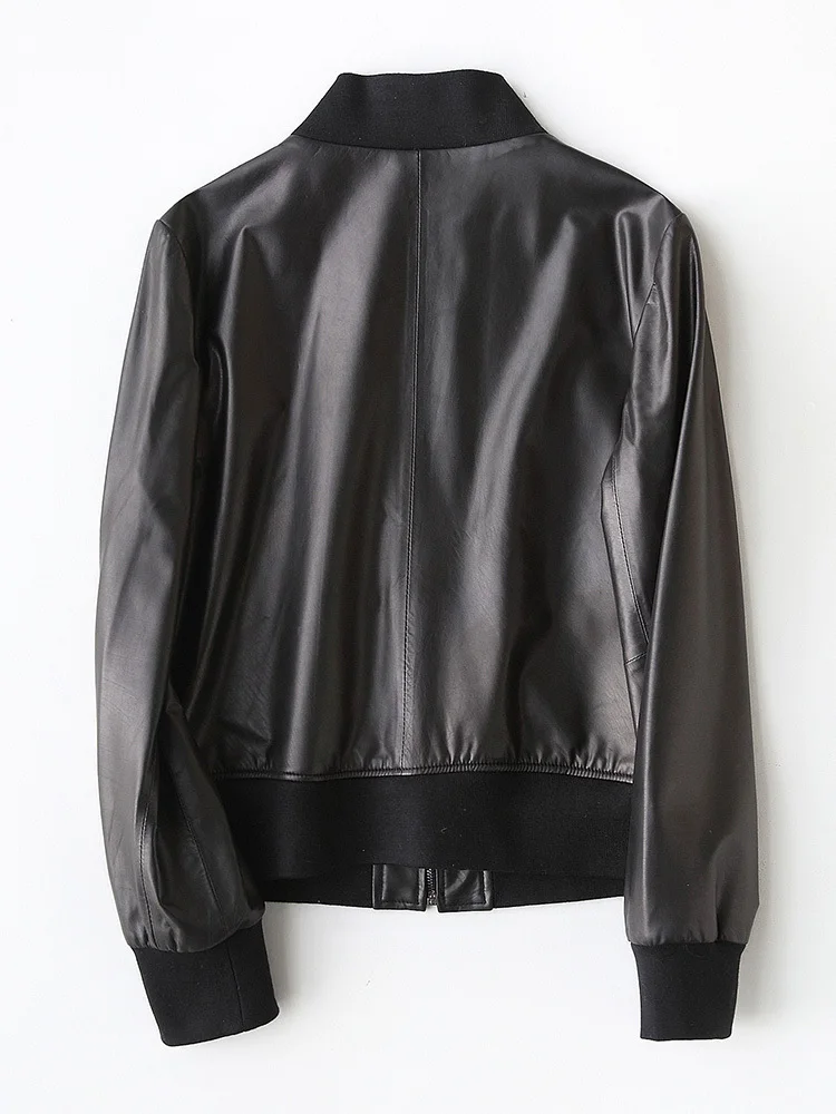 

Sheepskin Coat Genuine Leather Women for 2020 Short Casual Bomber Jacket Spring Autumn Veste Cuir Femme KQN28206-1 J2319