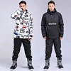 Traje de esquí con capucha para hombre, conjunto deportivo térmico cálido a prueba de viento, chaqueta impermeable, pantalones de esquí, Snowboard, novedad de invierno ► Foto 1/6