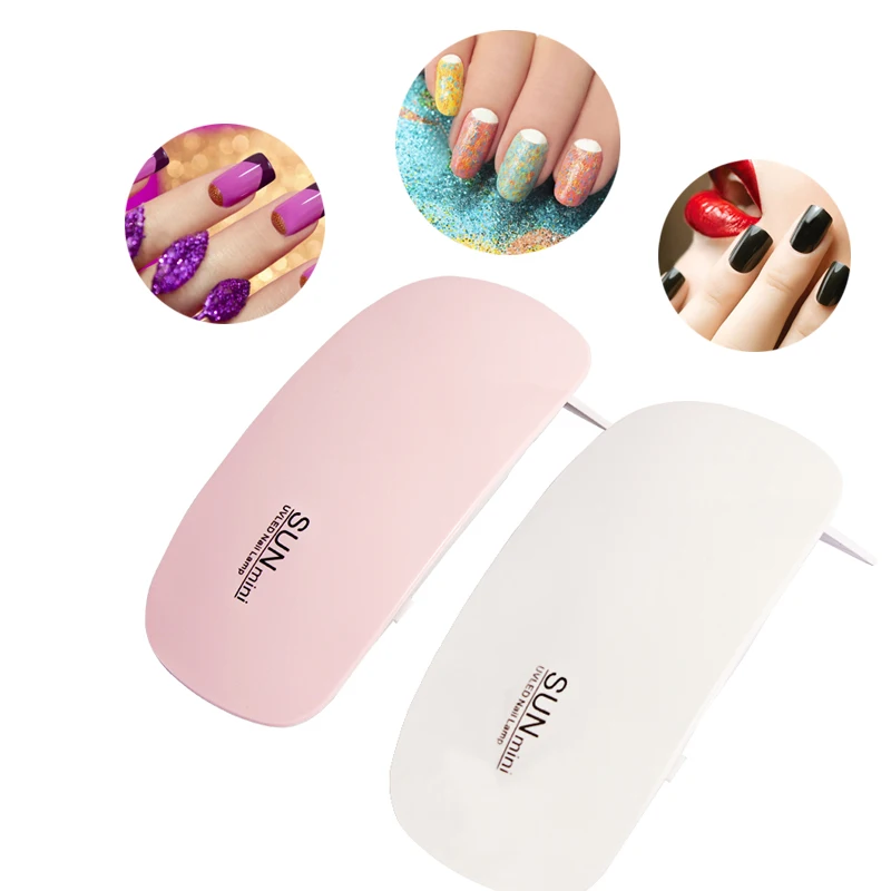 Lidan 6W Nail Dryer LED UV Lamp Micro USB Gel Varnish Curing Machine Nail Art Equipment 6 Lamp Beads For Home Manicure Nail Tool