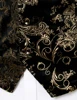 Mens Gold Metallic Paisley Printed Steampunk Vest Single Breasted V Neck Wedding Waistcoat Men Tuxedo Aristocrat Vests Gilet 2XL 5