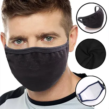 

Unisex Dust Proof Black Mouth Mask Cotton Windproof Foggy Haze Pollution Anime Face Maks Mouth Muffle Facemask Mascarillas