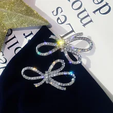 Блестящие боковые новые модные брендовые ювелирные изделия хрустальные серьги-гвоздики с узлами для женщин подарок простой стиль Эффектные серьги