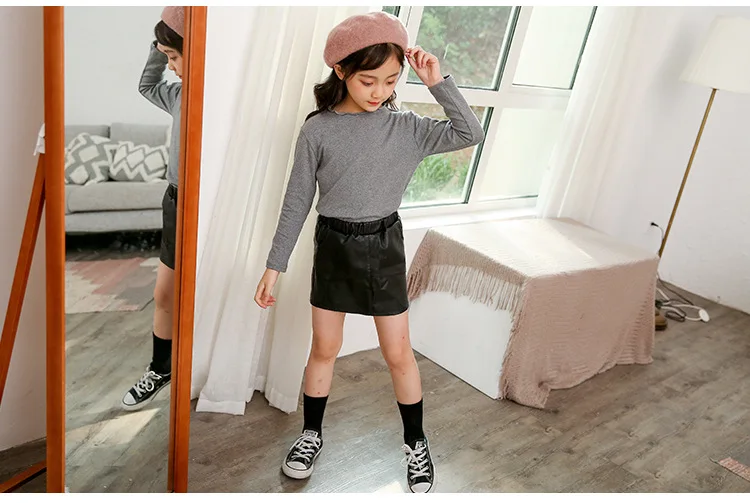 Back To School Clothing Teenage Girls Fashion Tops Little Kids T Shirt Autumn 2019 Baby Girl T-shirts Tees White Pink Green Grey (15)