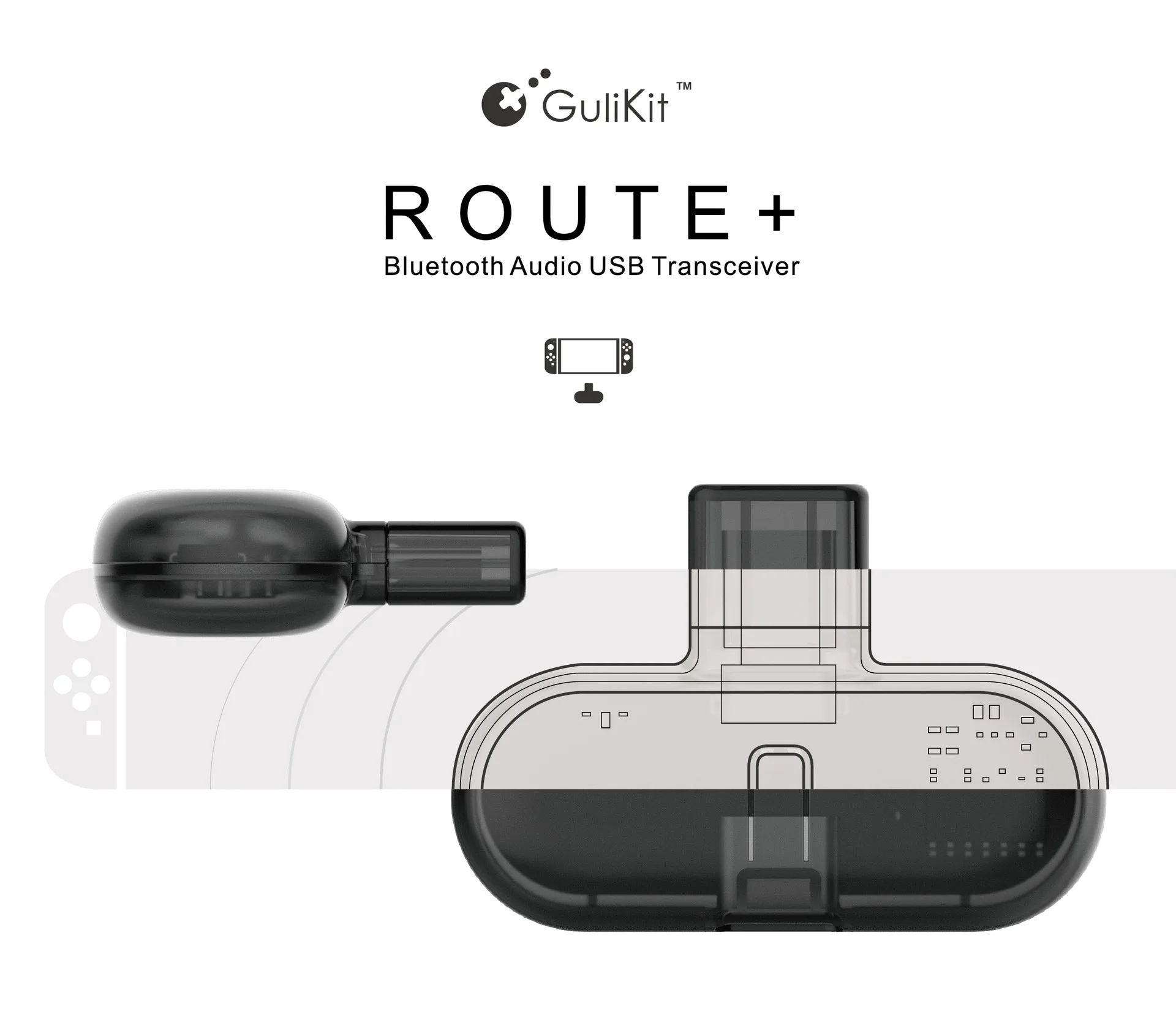 Новый беспроводной Bluetooth-адаптер Gulikit Route + PRO CSR 2 1 EDR USB Type-C аудиопередатчик