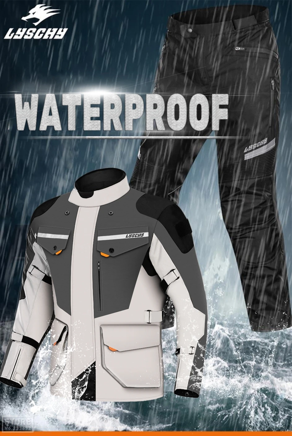 Jaqueta à Prova Água dos Homens Jaqueta de Equitação Proteção para Quatro Lyschy Motocicleta Dwaterproof Moto Motocross Respirável Estações 2 Cheap Jaquetas