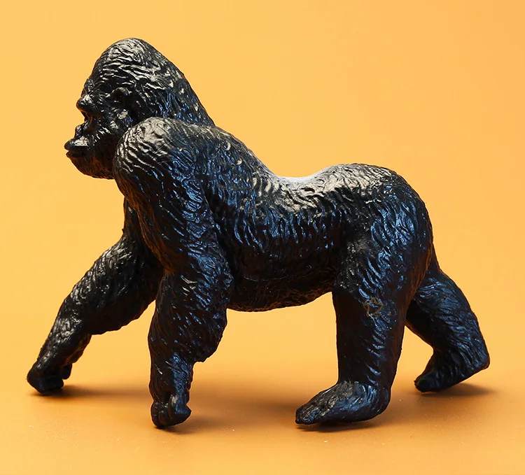 Boutique Solid Animal Model Jingang Silver Back Chimpanzees Monkey Early Childhood Cognitive Model Toy Animals