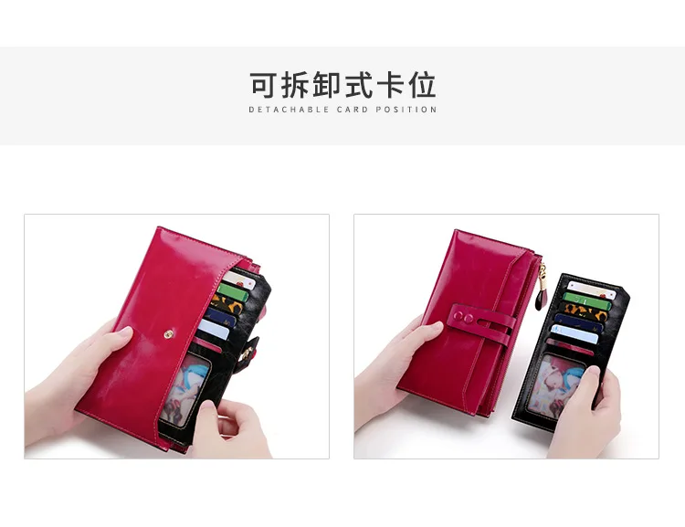Мода RFID Подлинная кожаный женский кошелек мужской длинный бумажник женский клатч большой емкости ручной держатель карты кошельки