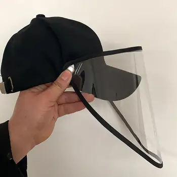 

Dragonpad Face shield Sunhat Baseball Cap with Removable Clear PVC Mask Anti-spitting Sun Protection Protctive Hat d21