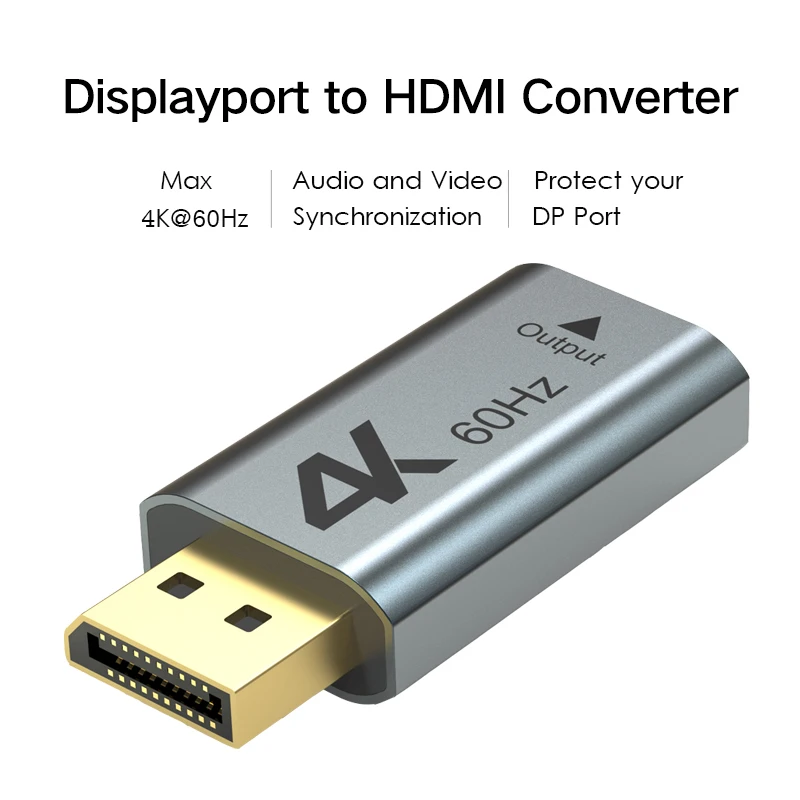 Wavlink ˷̴ ÷ Ʈ DP-HDMI ȣȯ , PC Ʈ  Ϳ -, 4K, 2K @ 60Hz, 1080P