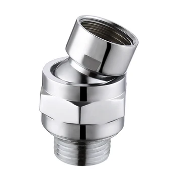 

Shower Head Connector Easy Install Hardware Ball Joint Large Water Flow Arm Extension Brass Universal Swivel Adapter Rustproof