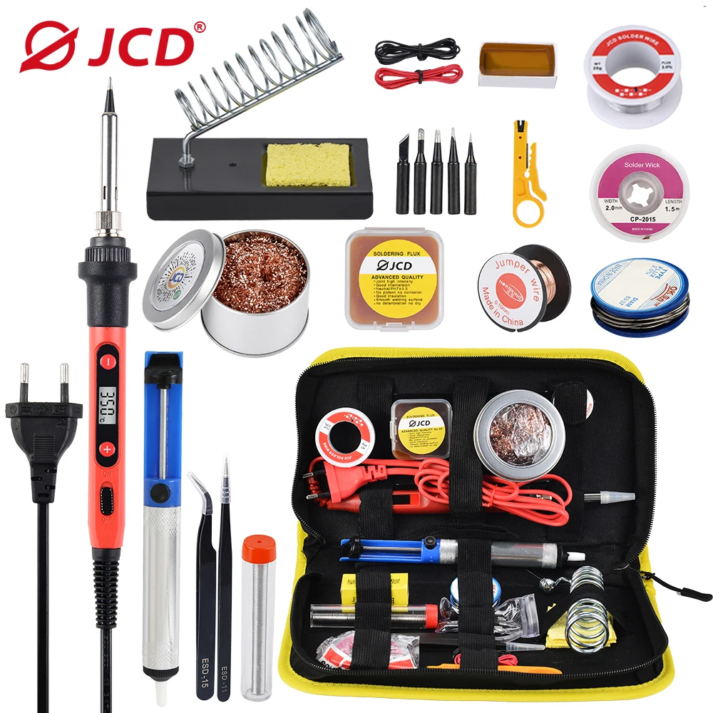 JCD Electric Soldering Iron 80W LCD Digital Display Adjustable temperature soldering iron tips 220V/110V Welding solder tools electric soldering irons Welding Equipment