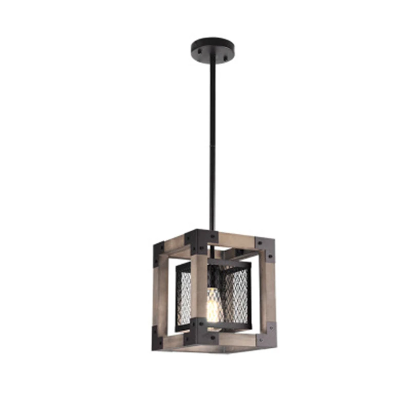 

American Rural Retro Industrial Wind Loft Solid Wood Chandelier Creative Wood Light Dining Room Lamp Free Shipping