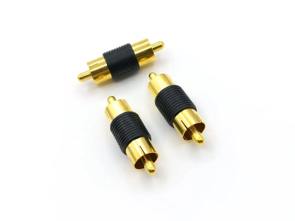 Wire Connector Terminals Wire Connector Electrical Connectors Electrical Connector Cable Connector 5pcs GOLD RCA Phono Coupler RCA Male to Male Audio Video Connector