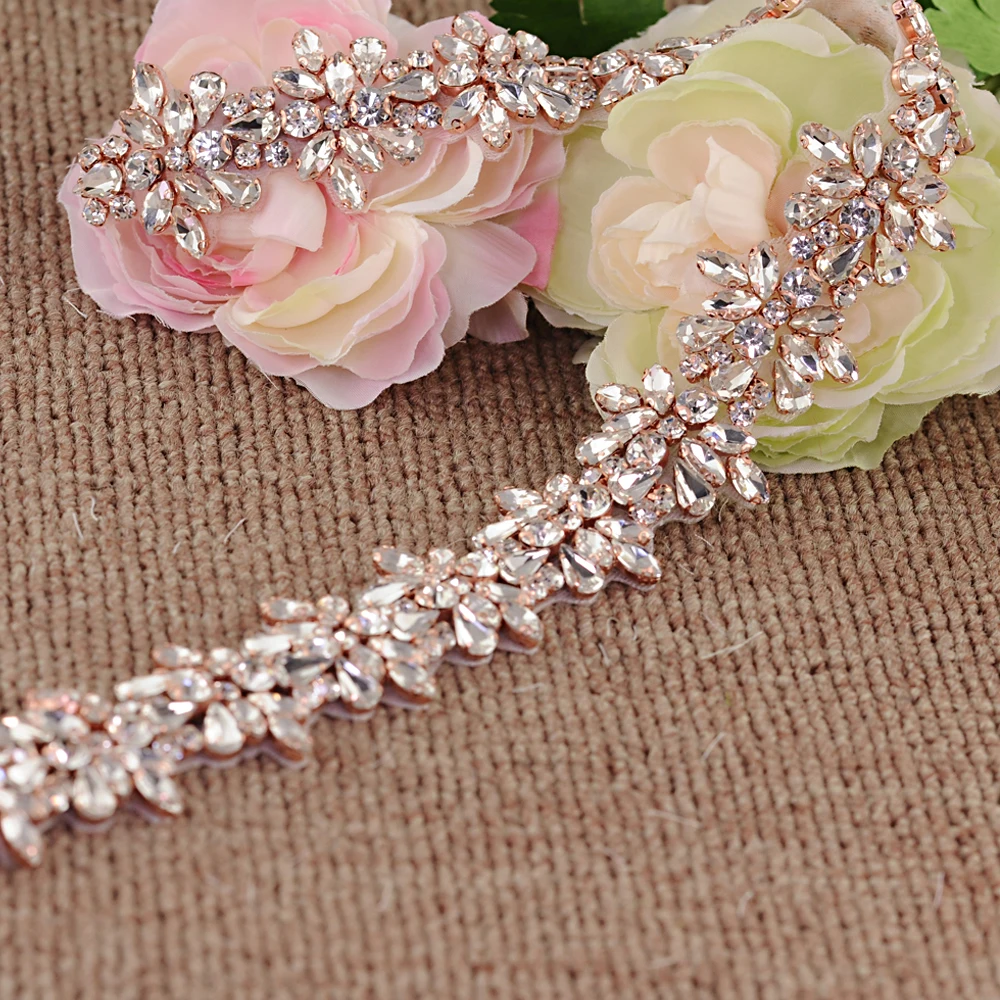 TRiXY, S269-RG, стразы, Свадебные ремни, скидка, реальное изображение, Потрясающие Кристаллы, блестящие, дешевые, акция, свадебный пояс, свадебные пояса