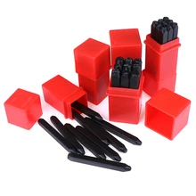 1 definir Números de Aço De Metal Die Selo De Couro Soco Ferramenta Caso Kit Craft 2/3/4/5 /6mm(China)