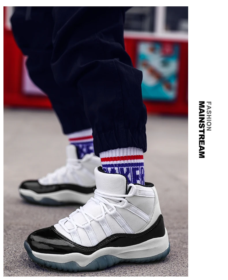 Новое поступление Детские баскетбольные кроссовки 11s Concord Bred Space jam тренировочные практичные спортивные баскетбольные Детские кроссовки jordan обувь