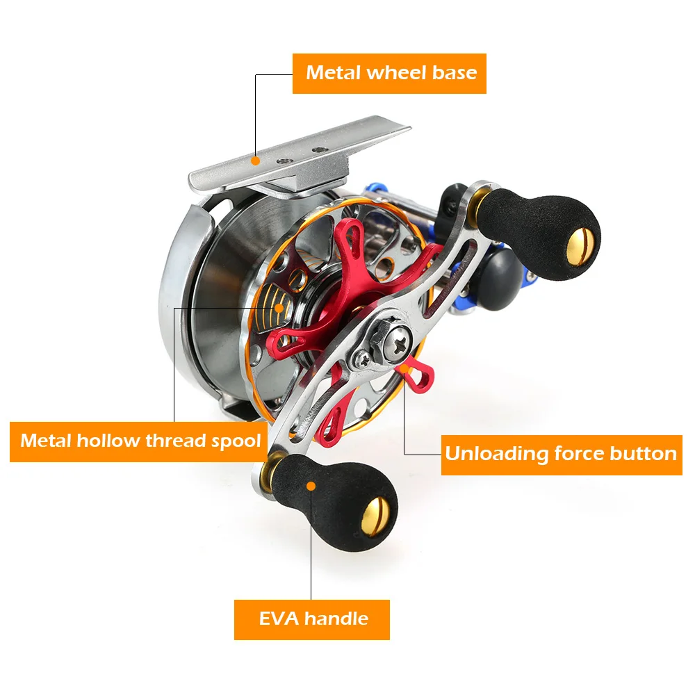 

3BB 2.5:1 65MM Fly Fishing Reel Wheel with High Foot Fishing Reels CNC Machined Metal Right Hand Fishing Reel Wheels
