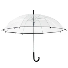 Fancytime полуавтоматический прозрачный зонт с длинной ручкой зонт с черной ручкой Простой солнечный и дождливый ЗОНТ 1 шт