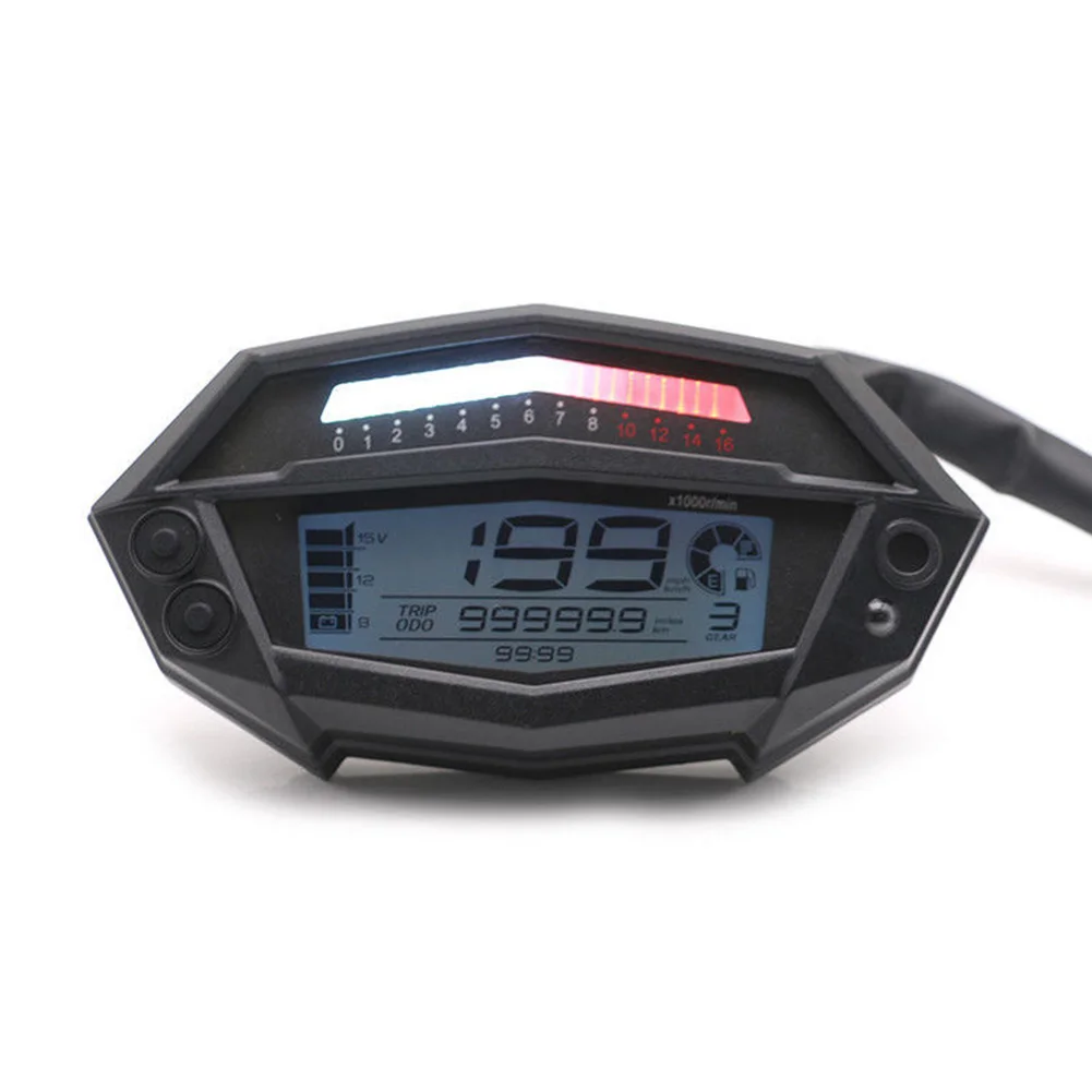 

Adjustable Motorcycle Part Digital Odometer Speedometer Light Stability Gauge Backlight LCD Accessory Display Universal Durable