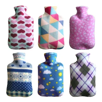 

6- Color Large One Side Flannel Cloth Cover For 2000ML Hot Water Bottles Explosion - Proof Rubber Hot Water Bottle Removable