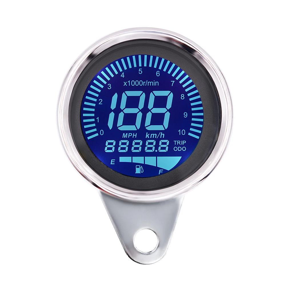 

Digital Cool LCD Display Motorcycle Meter Dustproof Univeral Practical Backlit