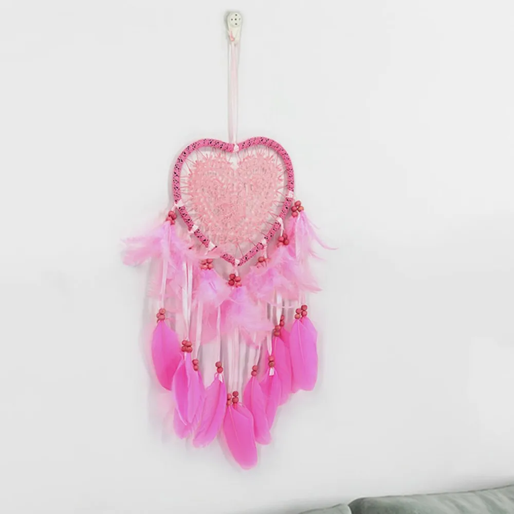 love hollow dream catcher hanging ornaments home office wind chimes hanging room decorations Wind Chimes Wall Hanging - Цвет: 2