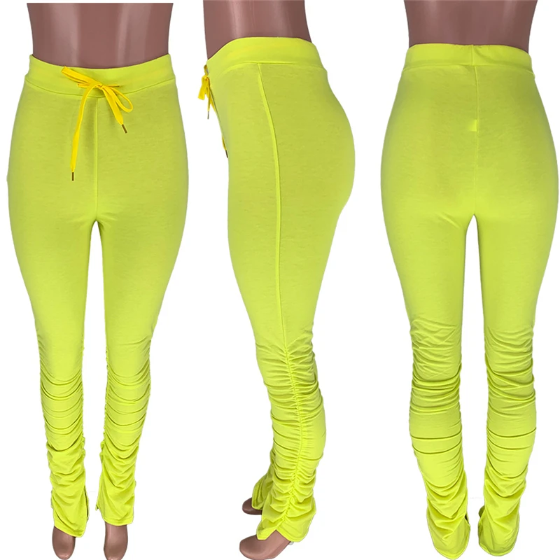 Yellow stacked sweatpants Outlet